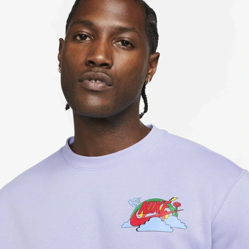 Nike Men's Lavender Crewneck Sweater